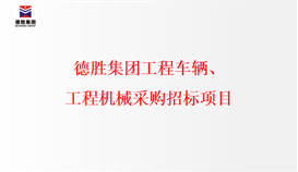 德勝集團(tuán)工程車輛、工程機(jī)械采購(gòu)招標(biāo)項(xiàng)目