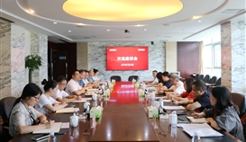 郵儲銀行四川省分行黨委委員、副行長周明一行到德勝釩鈦座談交流